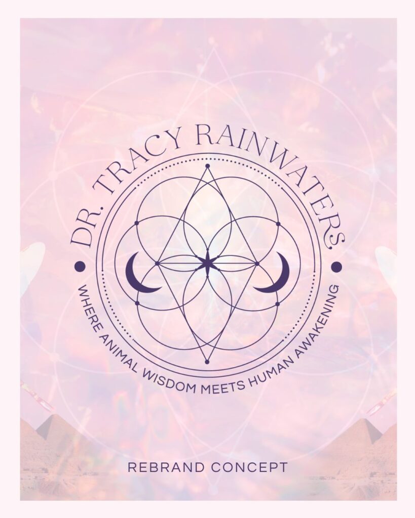 Sacred Geometry Logo Design for Animal Communicator and Shamanic Healer